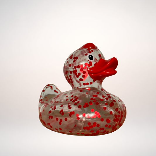 Red Glitter Duck