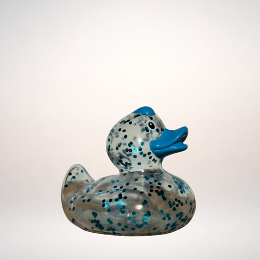 Blue Glitter Duck