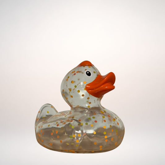 Orange Glitter Duck