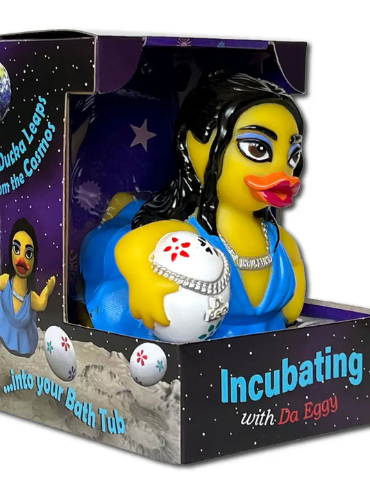 Incubating with Da Eggy Collectible Duck